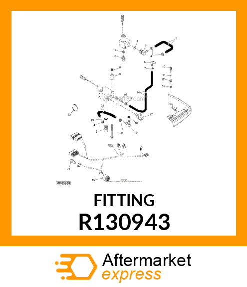 ELBOW FITTING, 90 DEGREE 1/4 PIPE T R130943