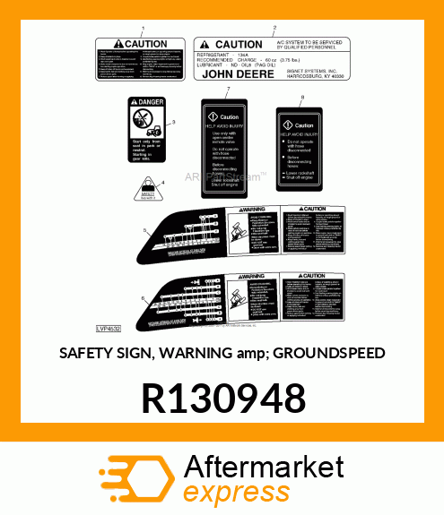 SAFETY SIGN, WARNING amp; GROUNDSPEED R130948