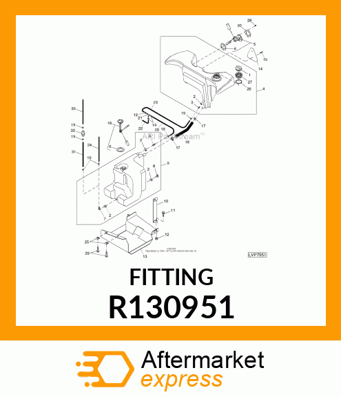 FITTING, 1/4 PIPE TO 1/4 HOSE, STRA R130951