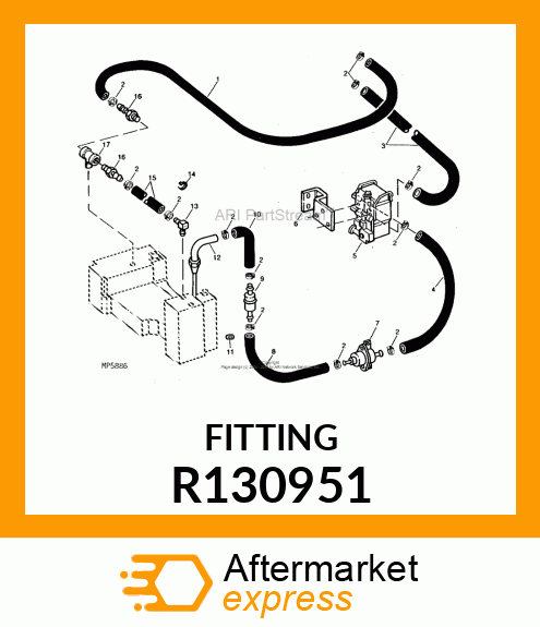 FITTING, 1/4 PIPE TO 1/4 HOSE, STRA R130951