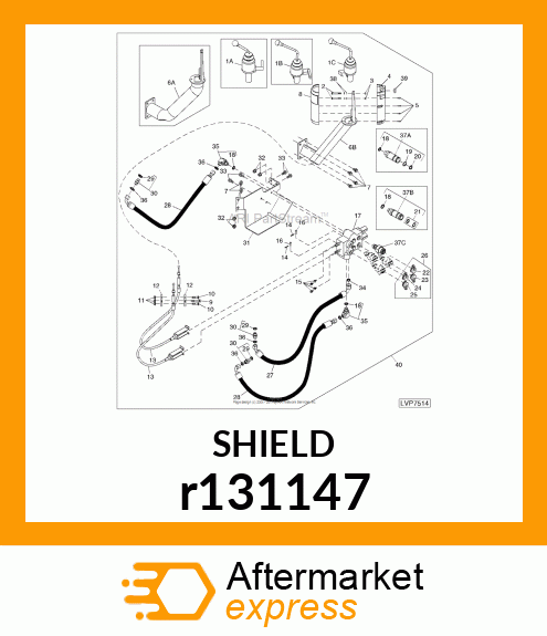 SHIELD, JOYSTICK CABLE LH r131147