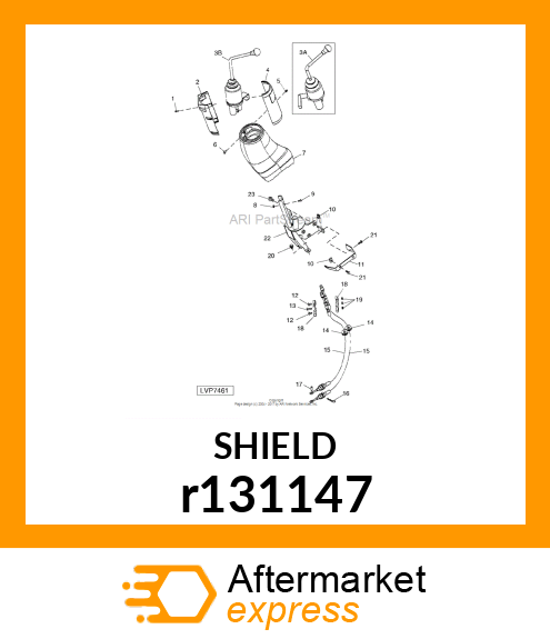 SHIELD, JOYSTICK CABLE LH r131147