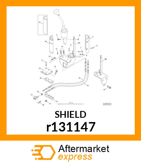 SHIELD, JOYSTICK CABLE LH r131147