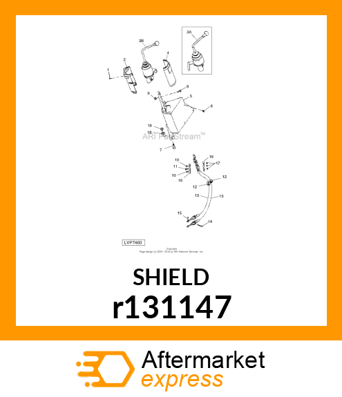 SHIELD, JOYSTICK CABLE LH r131147