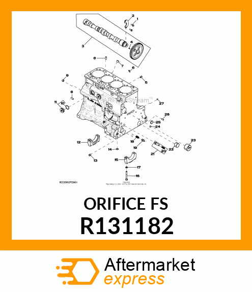 ORIFICE,PISTON COOLING R131182