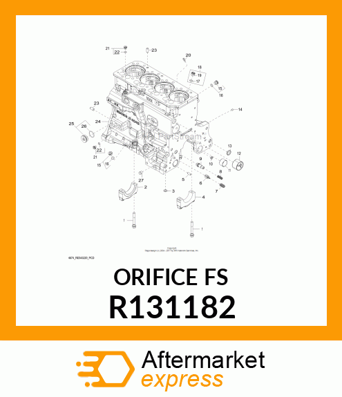 ORIFICE,PISTON COOLING R131182