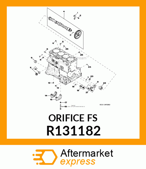 ORIFICE,PISTON COOLING R131182