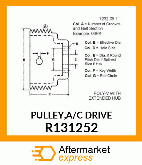 PULLEY,A/C DRIVE R131252