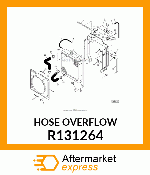 HOSE OVERFLOW R131264