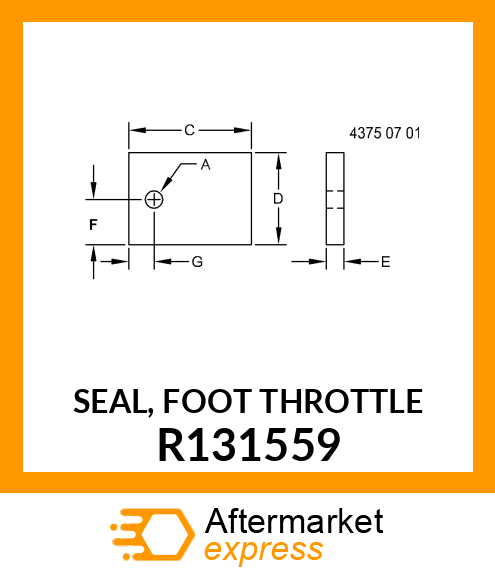 SEAL, FOOT THROTTLE R131559