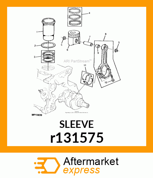 CYLINDER LINER, LINER, CYLINDER r131575