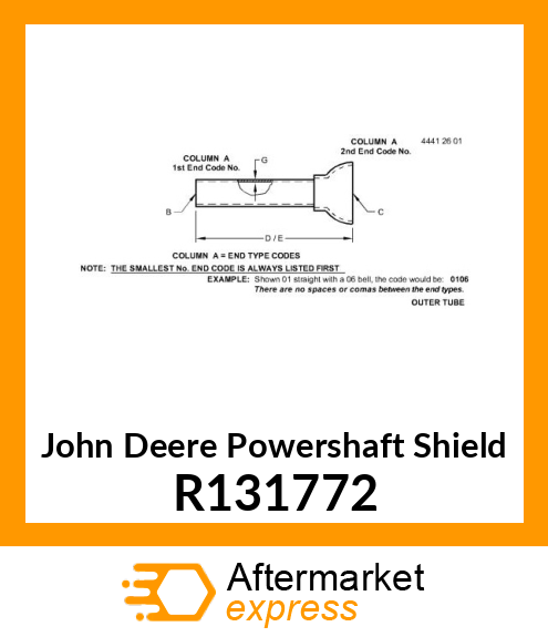 POWERSHAFT SHIELD, DRIVELINE, FRONT R131772