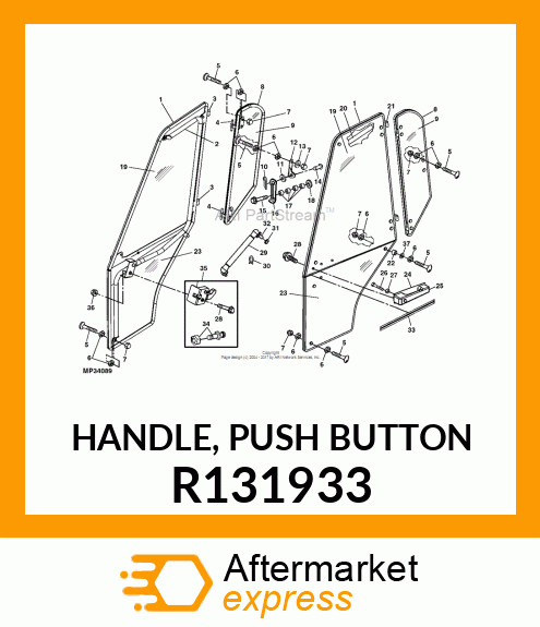 HANDLE, PUSH BUTTON R131933