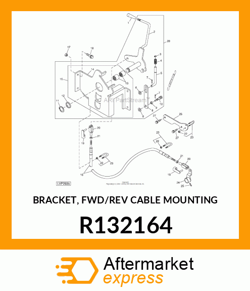 BRACKET, FWD/REV CABLE MOUNTING R132164