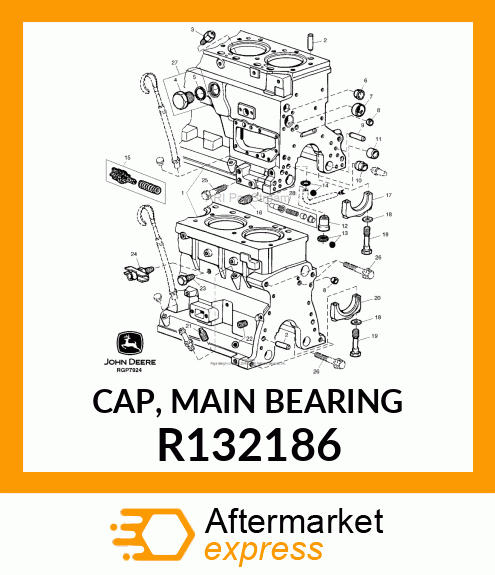 CAP, MAIN BEARING R132186