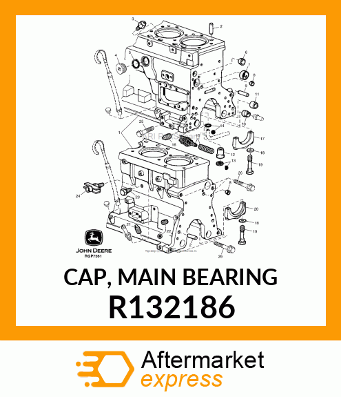 CAP, MAIN BEARING R132186