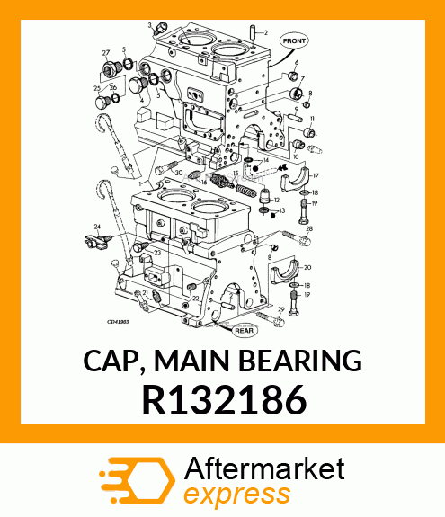 CAP, MAIN BEARING R132186