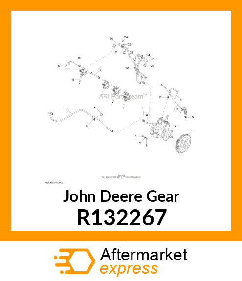 GEAR, FUEL INJECTION PUMP R132267