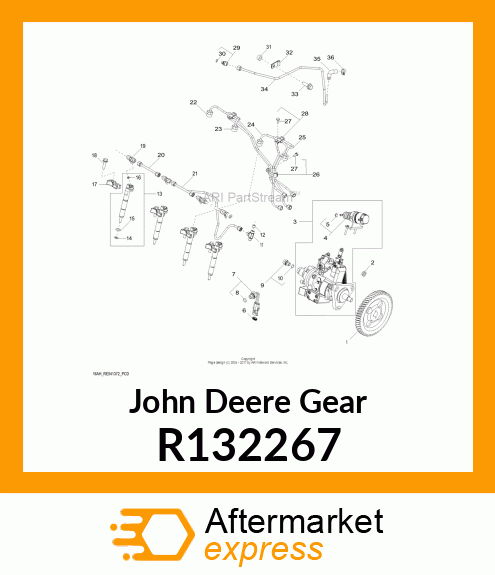 GEAR, FUEL INJECTION PUMP R132267