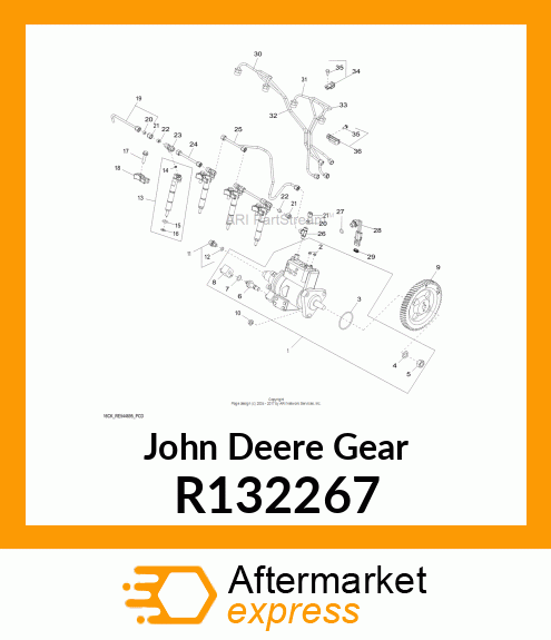 GEAR, FUEL INJECTION PUMP R132267