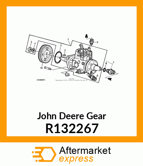 GEAR, FUEL INJECTION PUMP R132267