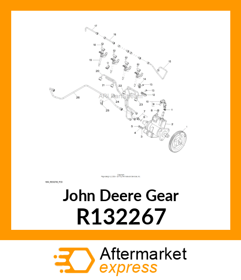 GEAR, FUEL INJECTION PUMP R132267