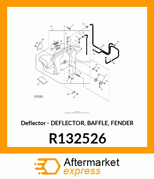 Deflector Baffle Fender R132526