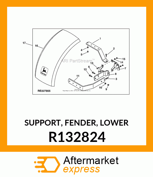 SUPPORT, FENDER, LOWER R132824