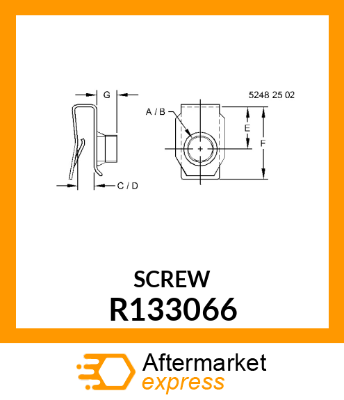 NUT, SPECIAL, 6 MM U R133066