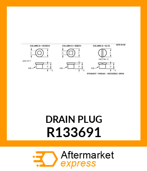 DRAIN PLUG R133691