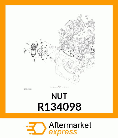 NUT, CLIP R134098