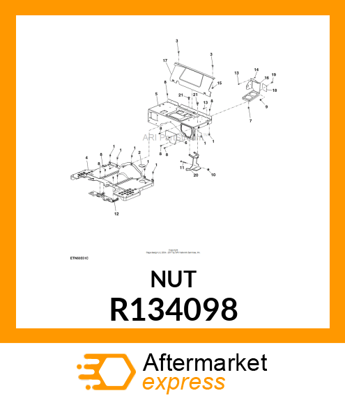 NUT, CLIP R134098