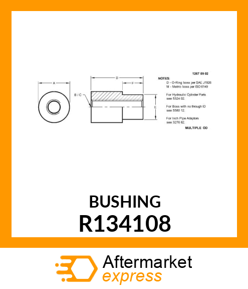 BUSHING, THREADED R134108