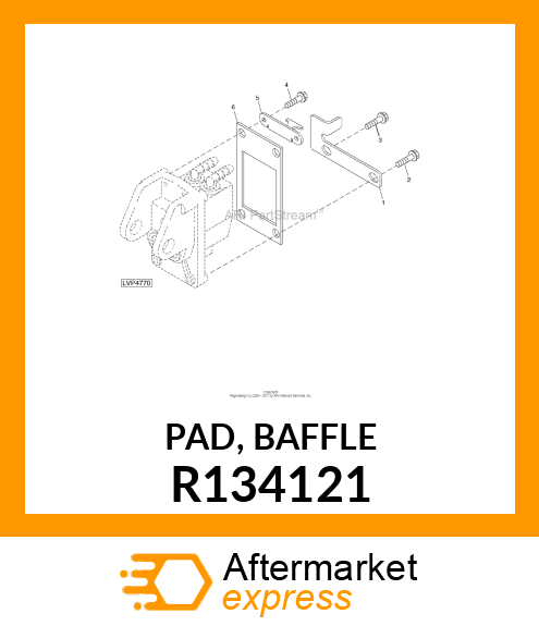 PAD, BAFFLE R134121