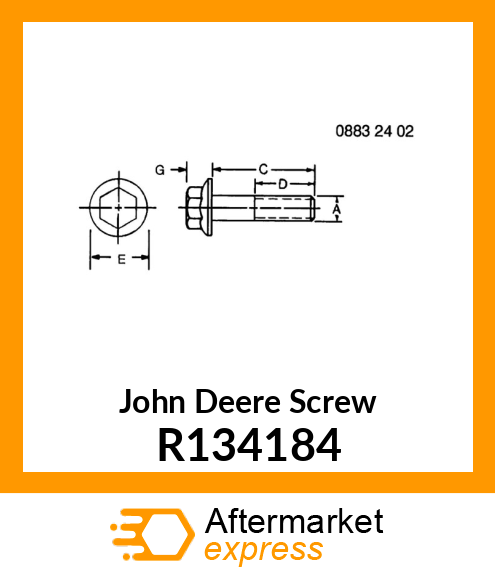 SCREW, SPECIAL HEX FLANGE HEAD CAP R134184