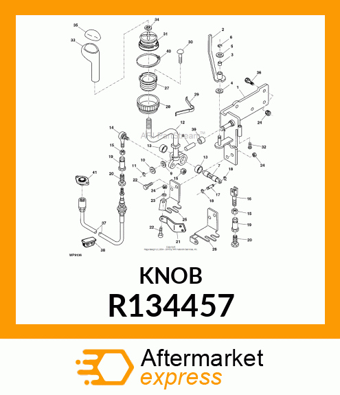 DIAL,SINGLE LEVER CONTROL LOCKOUT R134457