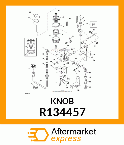 DIAL,SINGLE LEVER CONTROL LOCKOUT R134457