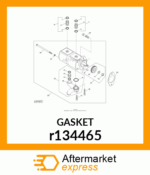 GASKET, AUXILIARY DRIVE r134465