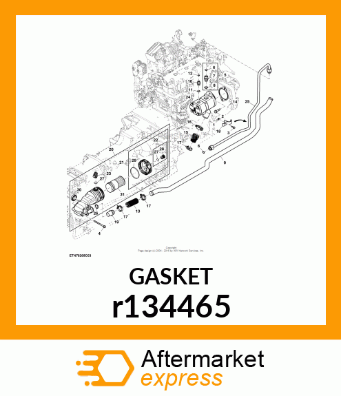 GASKET, AUXILIARY DRIVE r134465