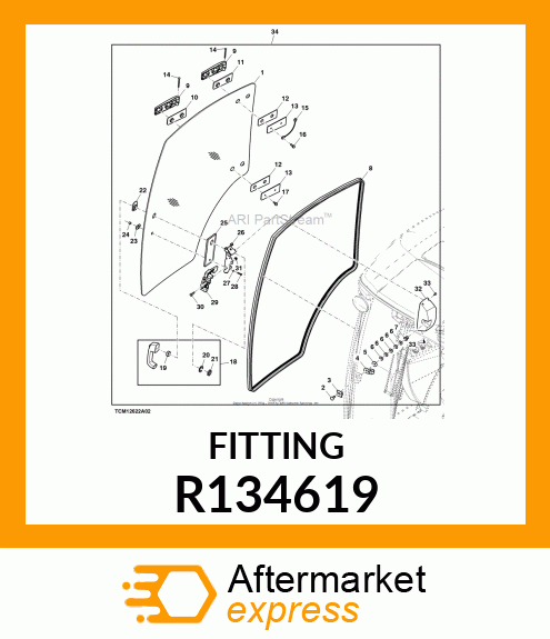 STRIKER, STRIKER, DOOR LATCH R134619