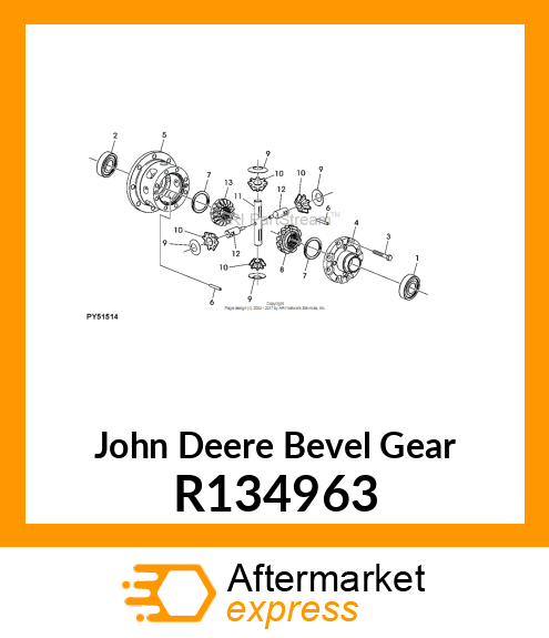 BEVEL GEAR, BEVEL GEAR, DIFFERENTIA R134963