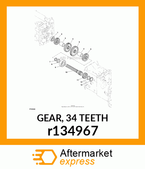 GEAR, 34 TEETH r134967