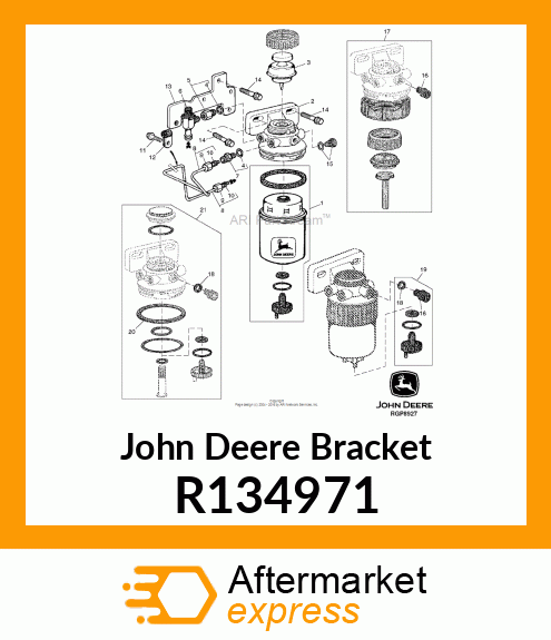 BRACKET,OIL AND FUEL FILTER R134971