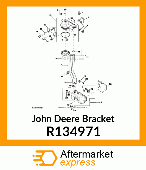 BRACKET,OIL AND FUEL FILTER R134971