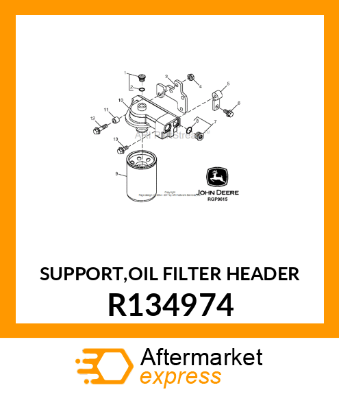 SUPPORT,OIL FILTER HEADER R134974