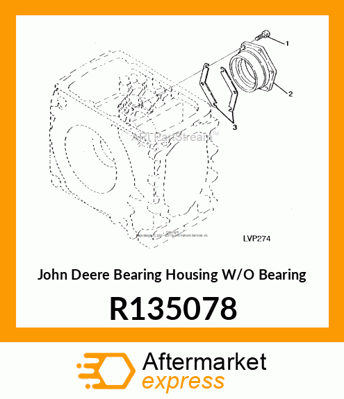 BEARING HOUSING W/O BEARING, DIFFER R135078