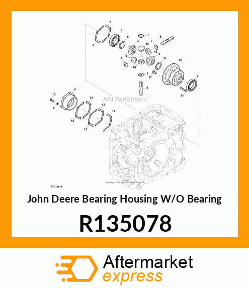 BEARING HOUSING W/O BEARING, DIFFER R135078