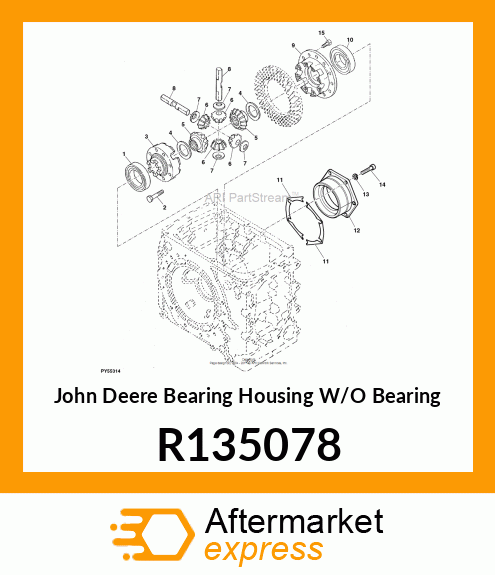 BEARING HOUSING W/O BEARING, DIFFER R135078