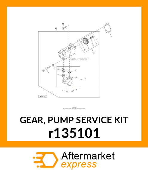 GEAR, PUMP SERVICE KIT r135101