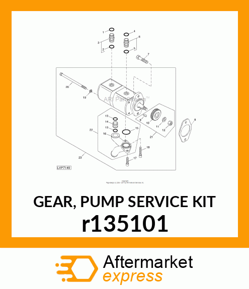 GEAR, PUMP SERVICE KIT r135101